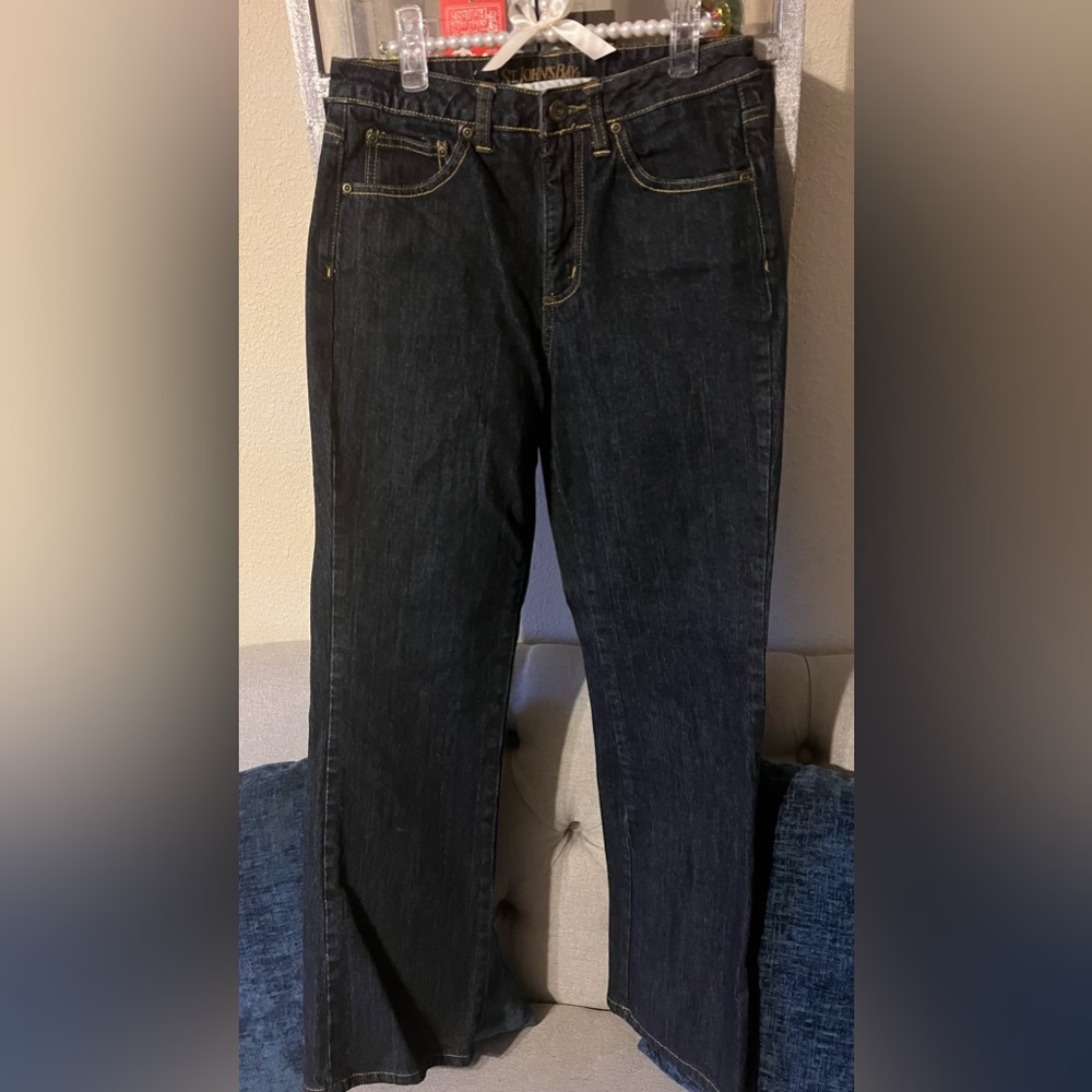St John’s Bay Dark denim Jeans; Size: 8, Boot Cut
